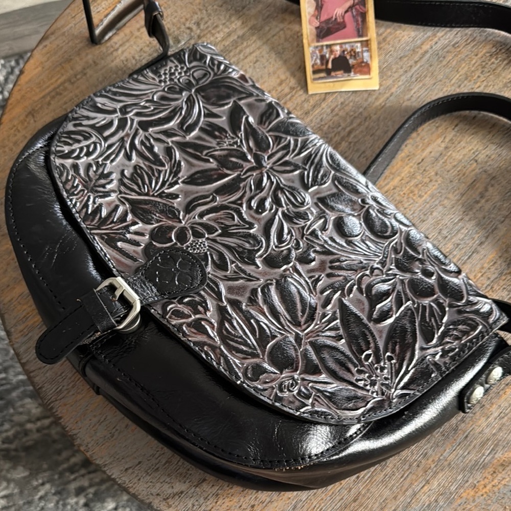Patricia NashBlack Floral Embossed Crossbody Bag
Bought at consignment.